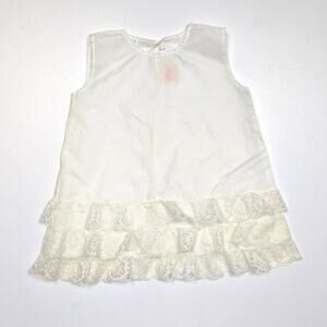 Vintage Stevex Slip Girls Size 18m Cream Lace Dress